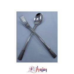 سرویس قاشق و چنگال 24 نفره 120 پارچه یونیک طرح اناناسی براق